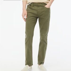 J crew loden green Slim-fit garment-dyed five-pocket pant